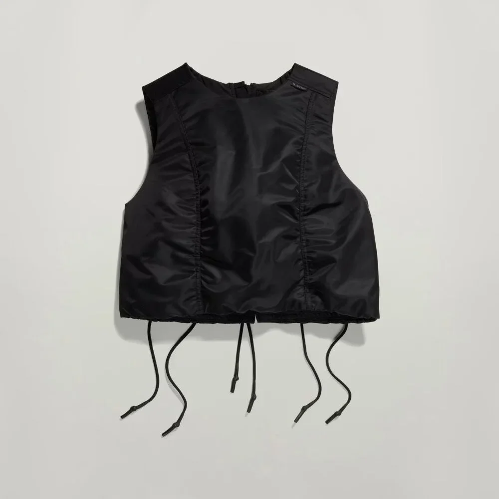 G-Star MA-1 Cropped Sleeveless Padded Top – Dark Black – XS (NWT) - Picture 6 of 11